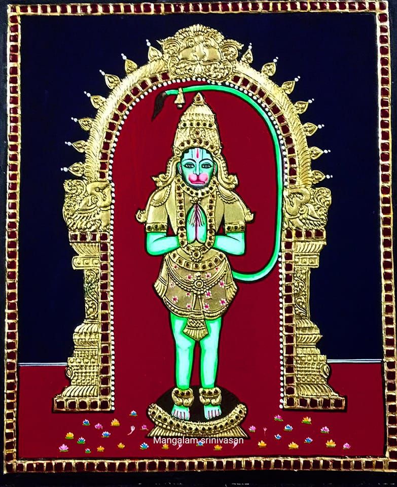 Hanuman Tanjore painting