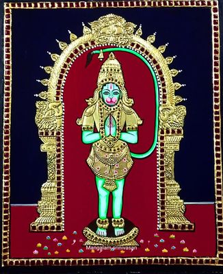 Hanuman Tanjore painting