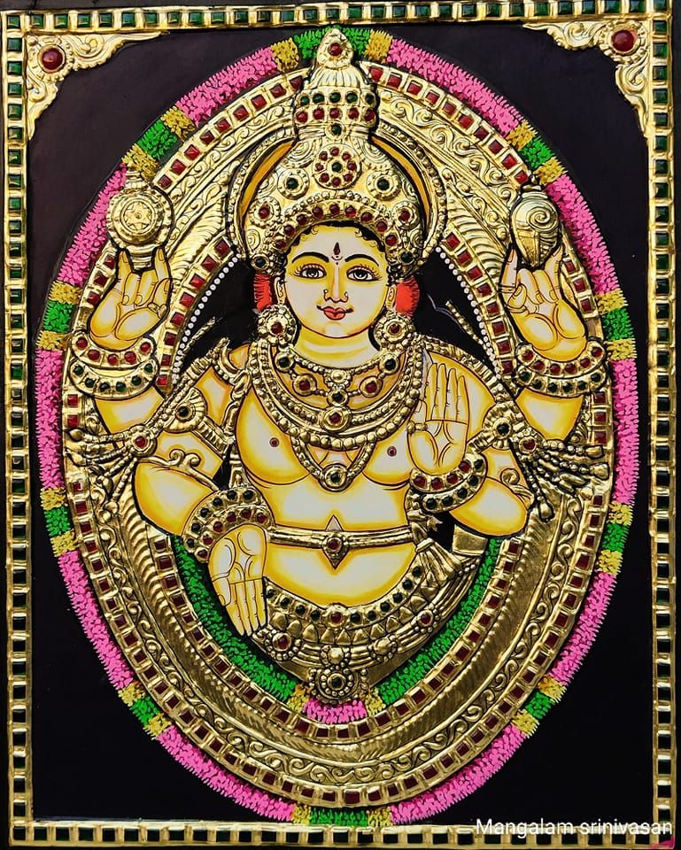 Chotanikare bagavathy amman Tanjore painting