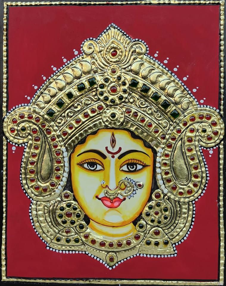 Durgai amman Tanjore painting