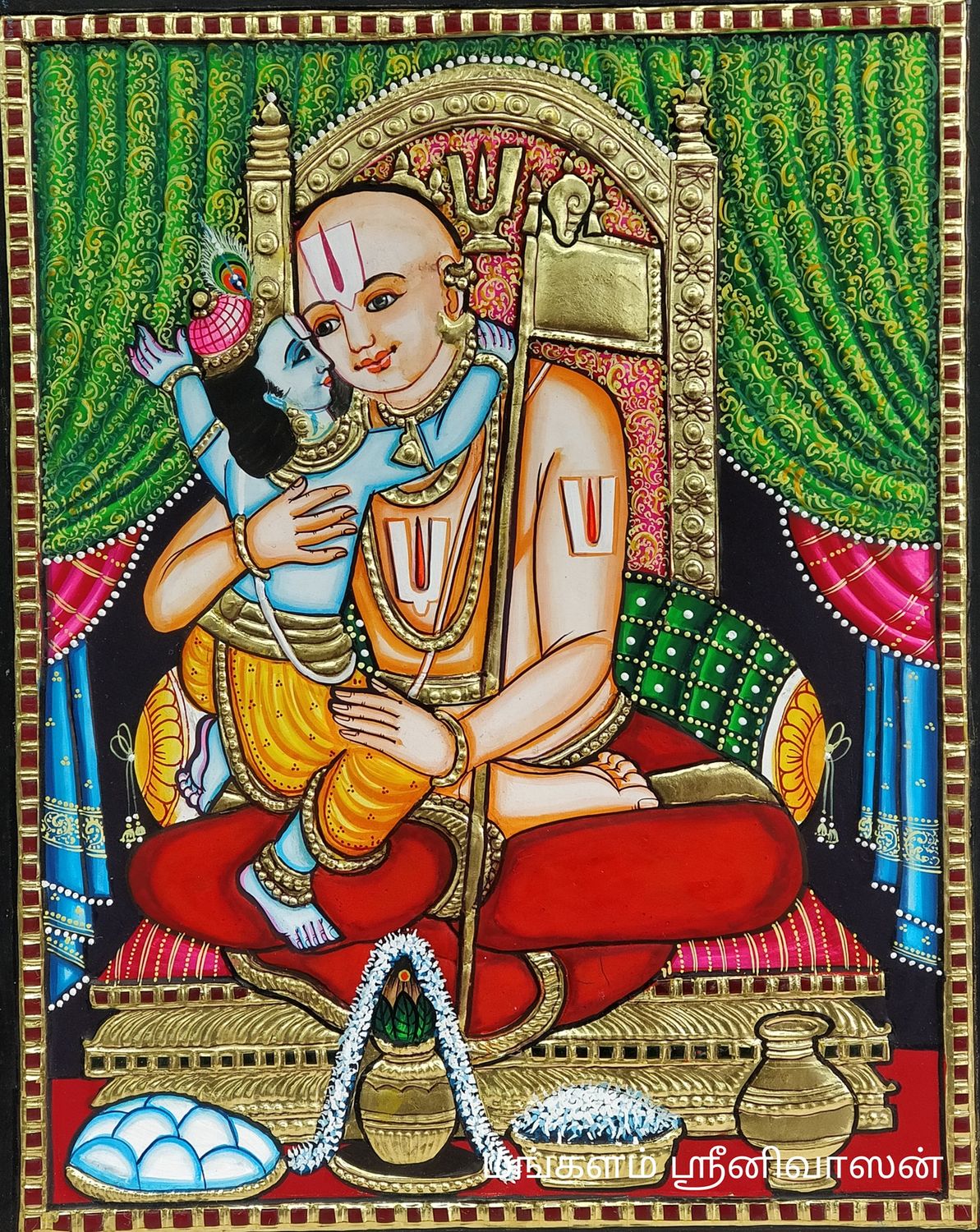 Ramanujar Chellapillai Tanjore painting