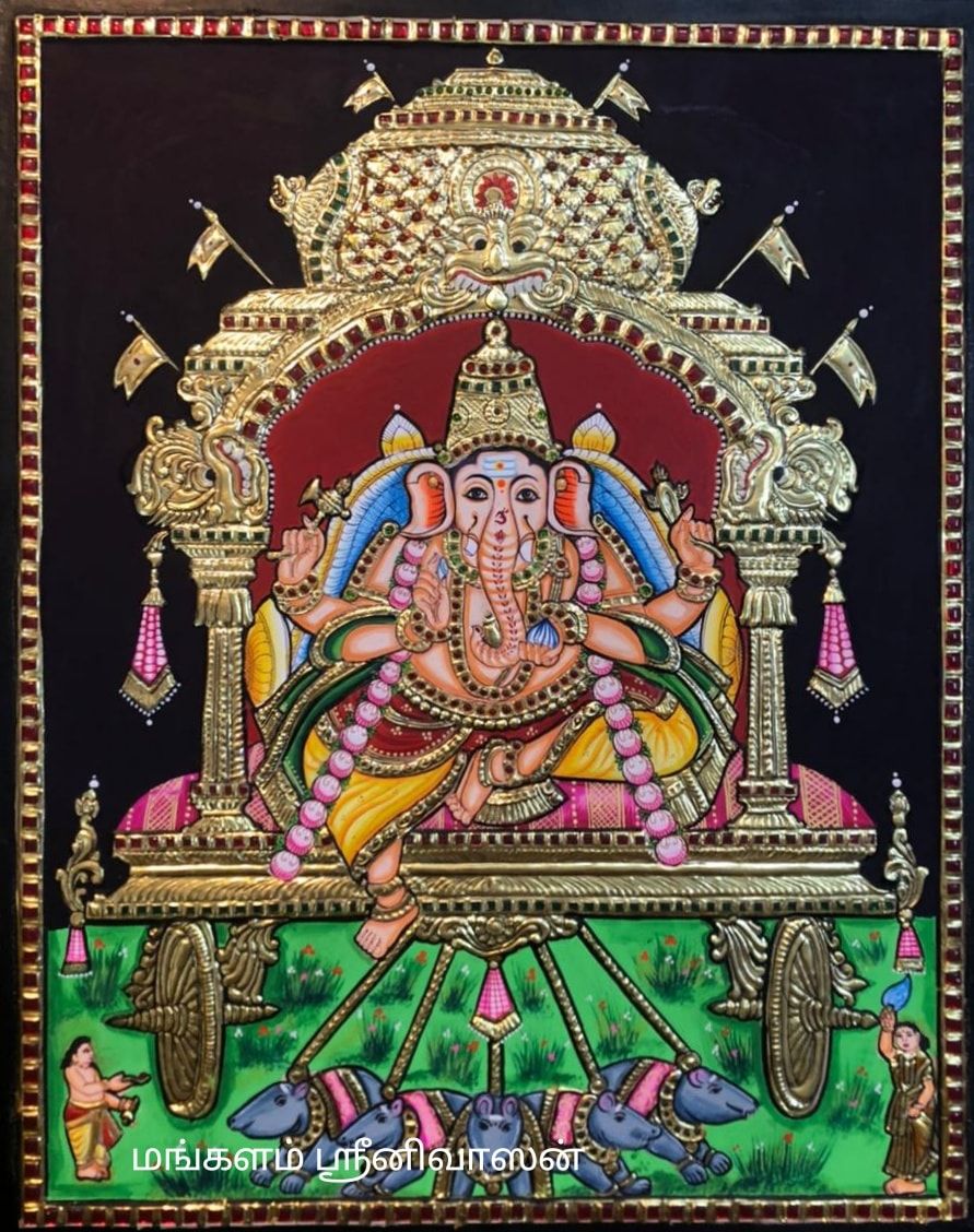 Ganesha Tanjore painting
