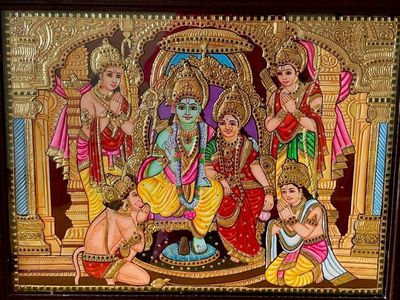 Ram Dharbar Tanjore painting