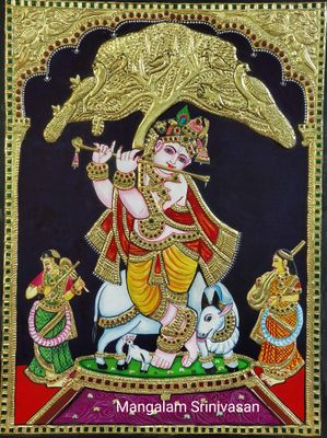 Krishna Tanjore painting