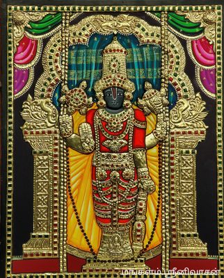 Melkote Selvanarayana perumal Tanjore painting