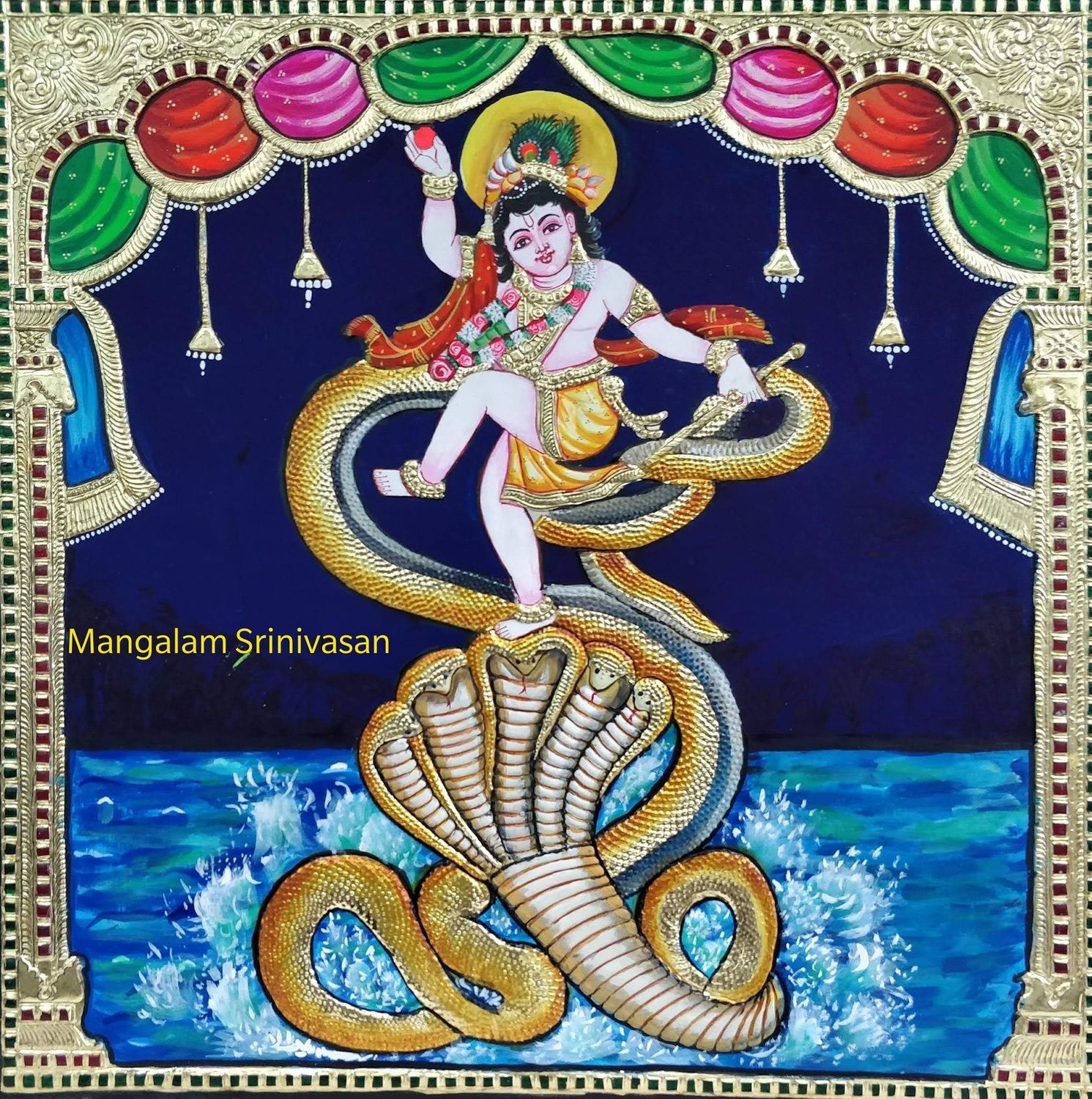 Kalinga Nardhanam Tanjore painting