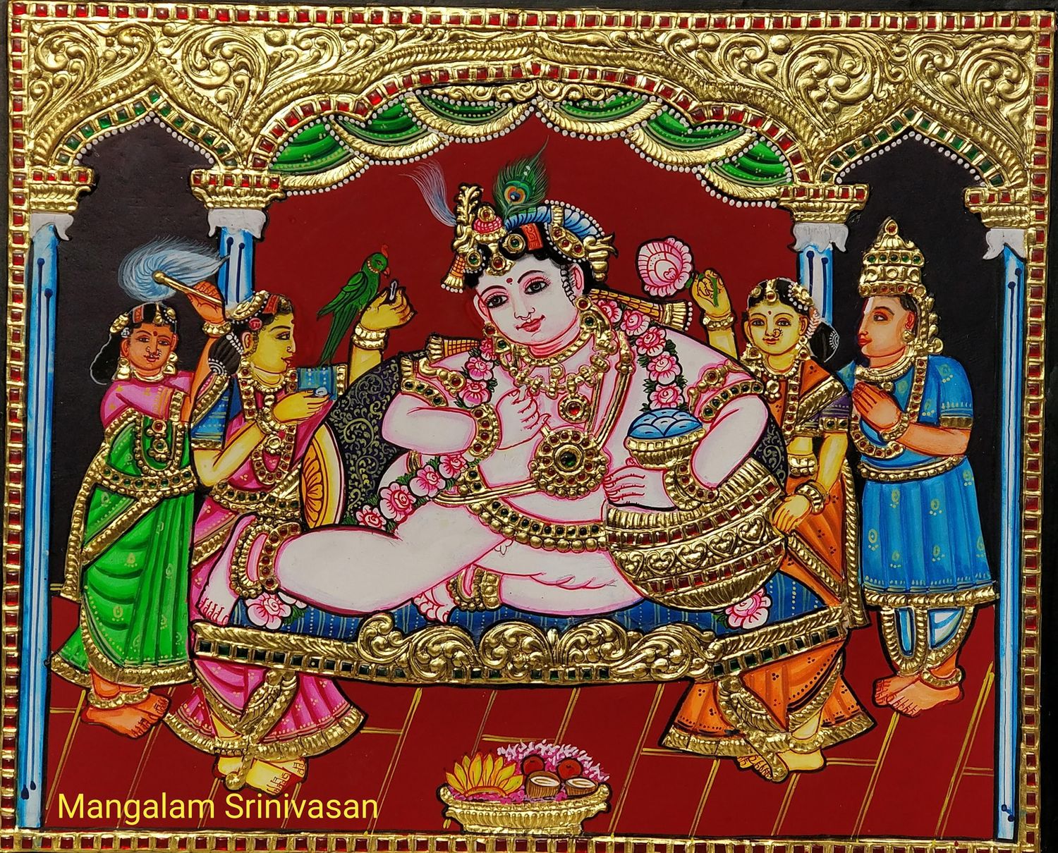 Krishna Tanjore painting