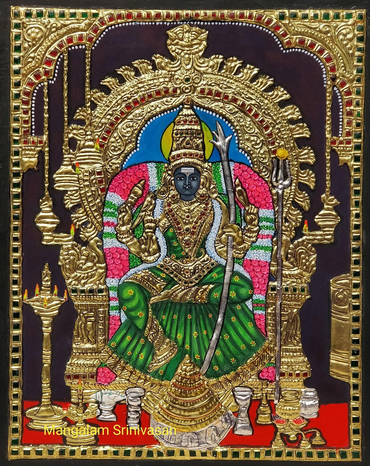Kaligambal Tanjore painting