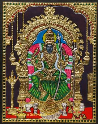 Kaligambal Tanjore painting