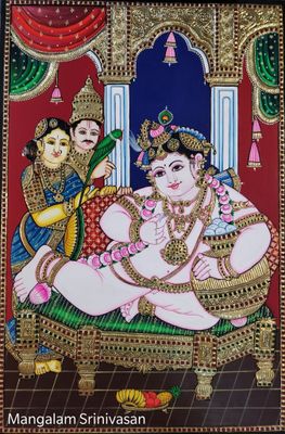 Krishna Tanjore painting