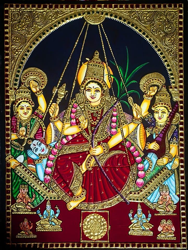Lalitha Devi Tanjore painting