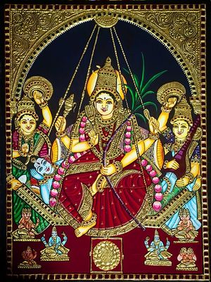 Lalitha Devi Tanjore painting