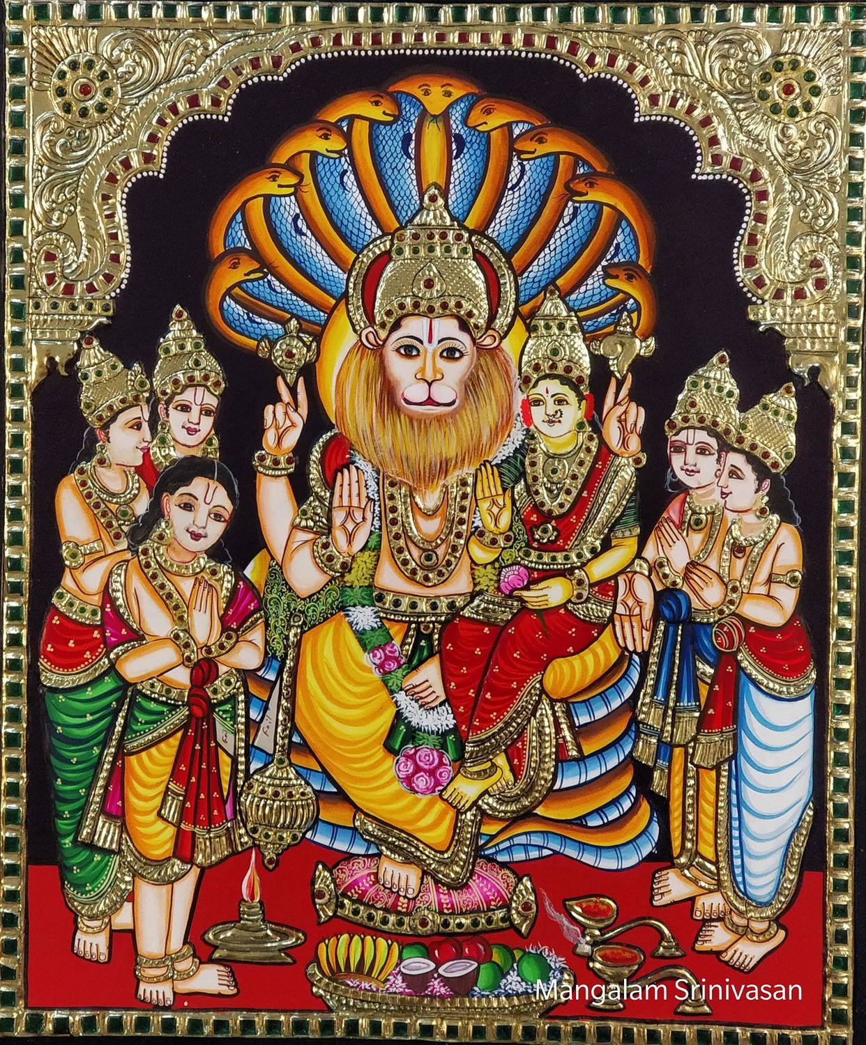 Narasimha  Tanjore painting