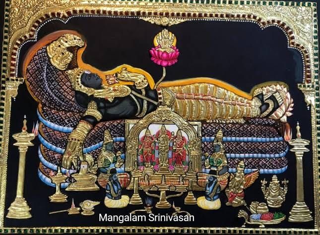 Anantha Padmanabar Tanjore painting