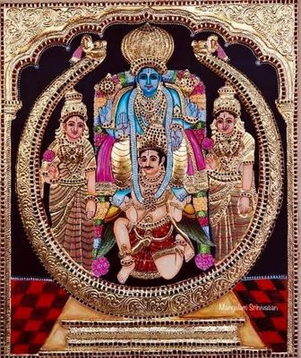 Melkote Vaira Mudi Seva Tanjore painting