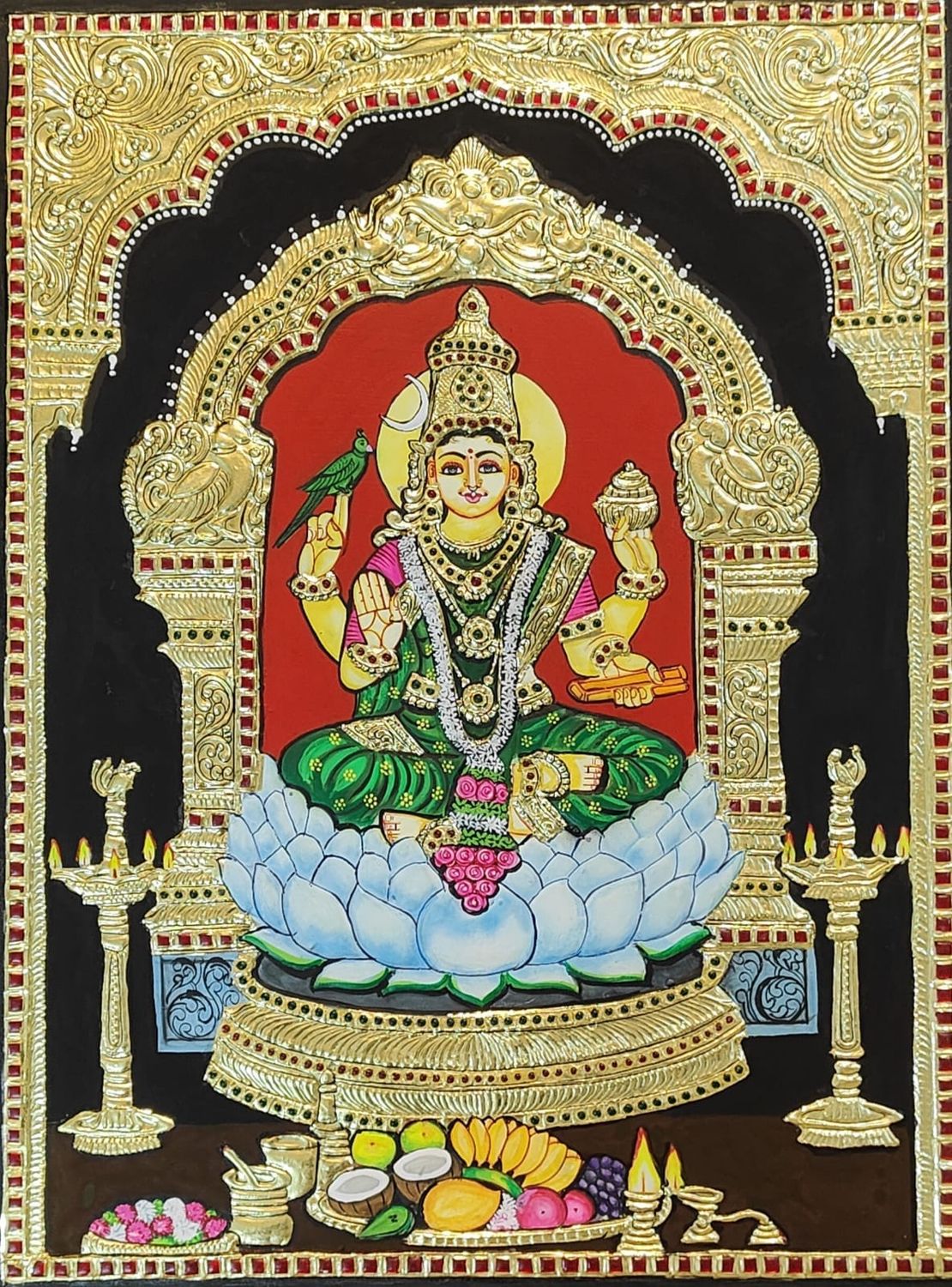 Sharadha Devi Tanjore painting