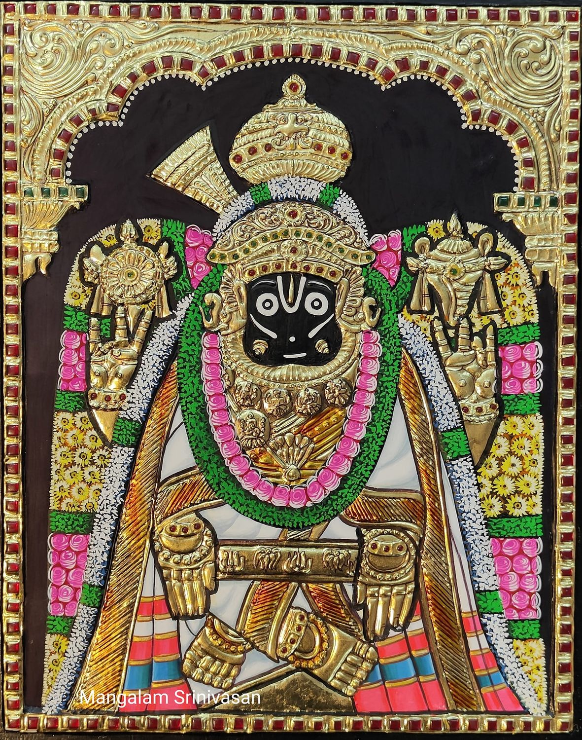 Melakote Yoga Narasimha Thanjavur Painting