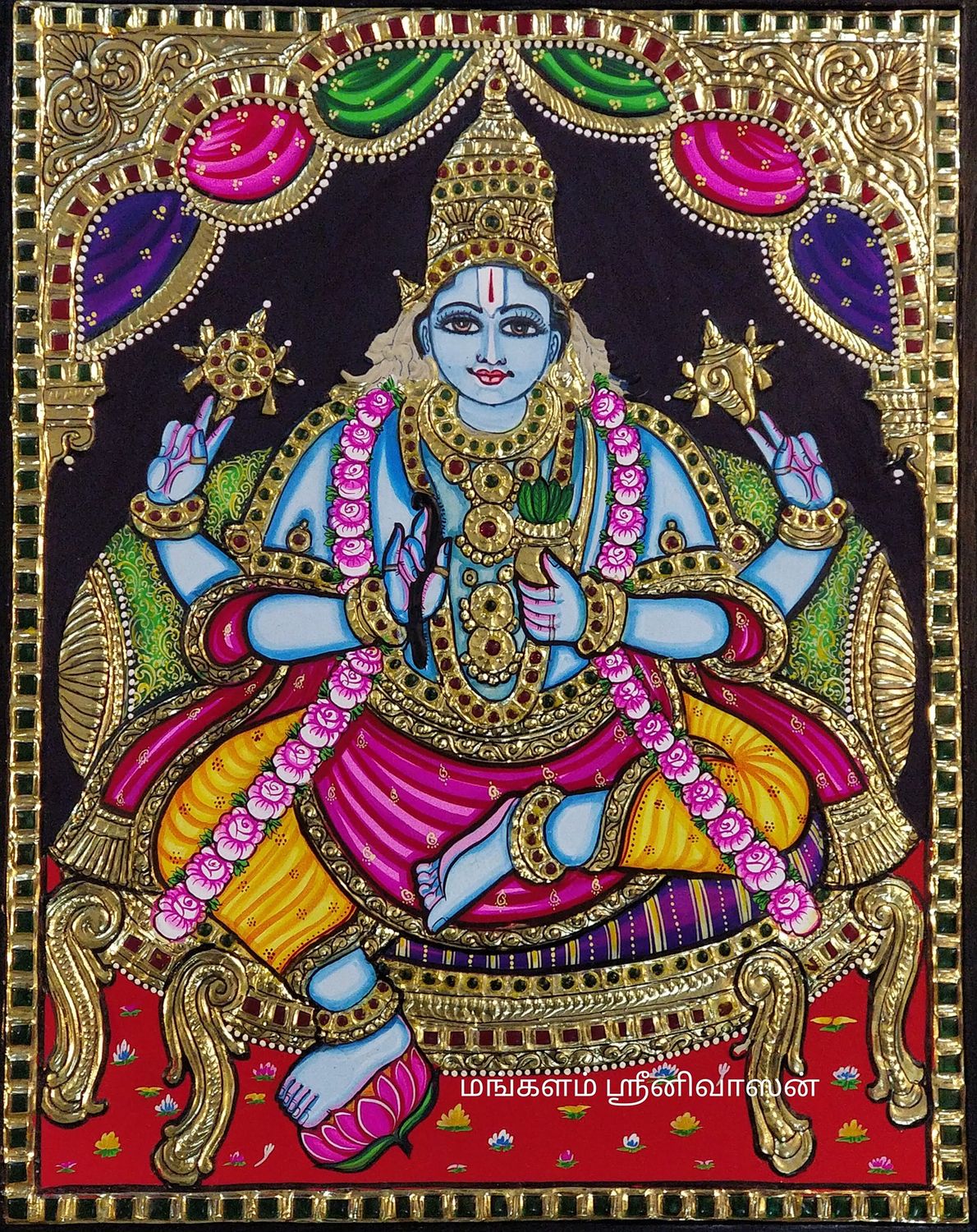Dhanvanthri Thanjavur Painting