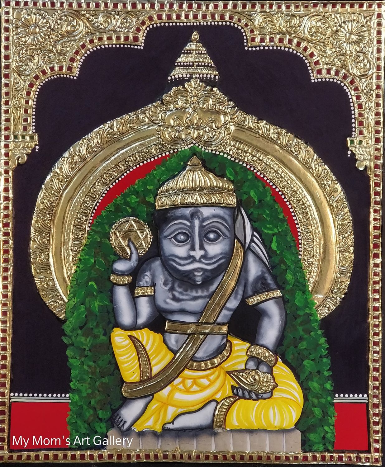 Salagrama Sri GuruNarasimha Swamy, Udupi, Thanjavur Painting