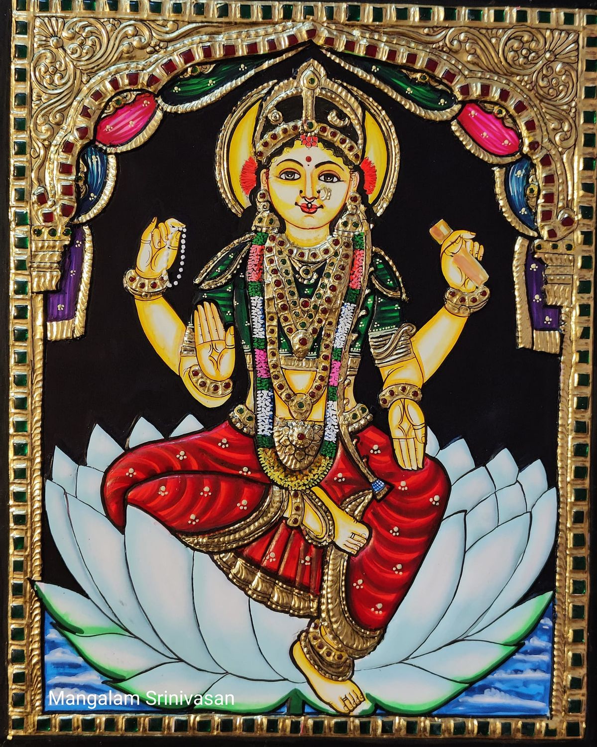 Bala Tiripurasindari Thanjavur Painting