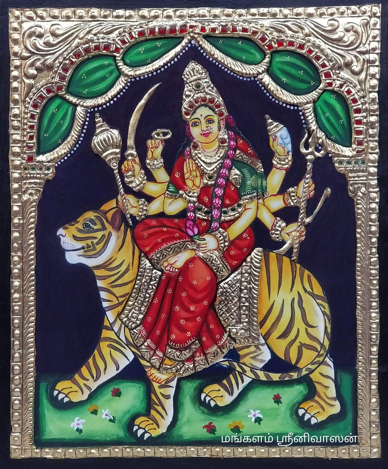 Durga devi Thanjavur Painting