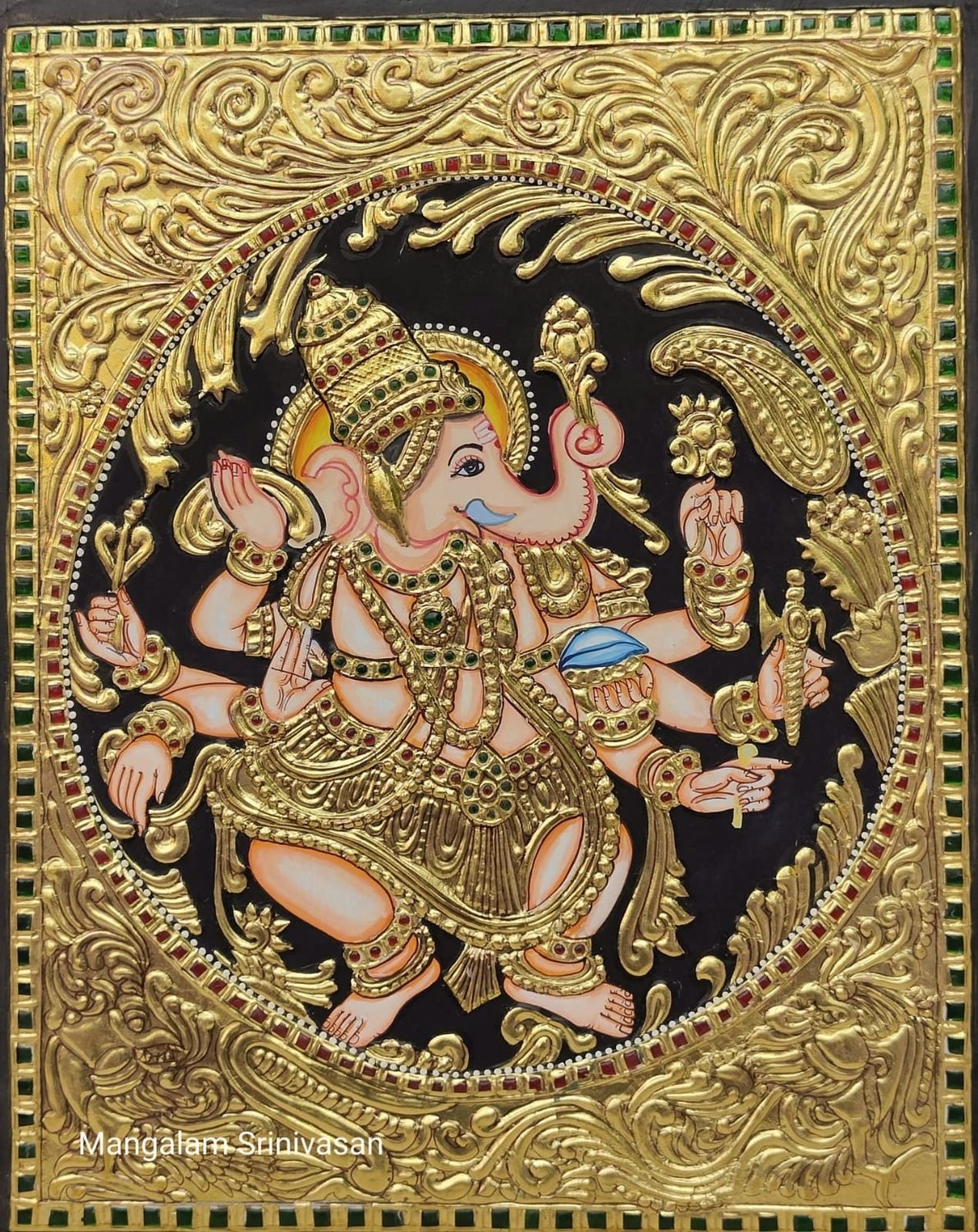 Ganesha Thanjavur Painting