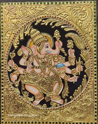 Ganesha Thanjavur Painting