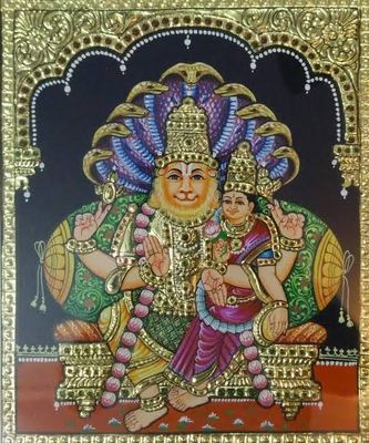 Lakshmi  Narasimha Thanjavur Painting