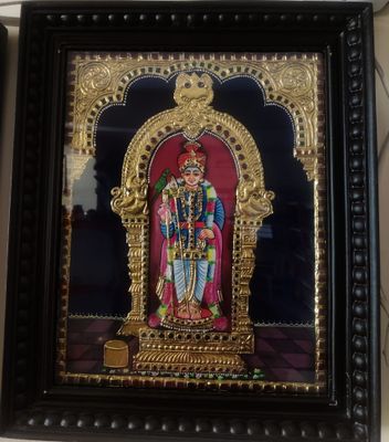 Murugan Raja Alangaram Thanjavur Painting