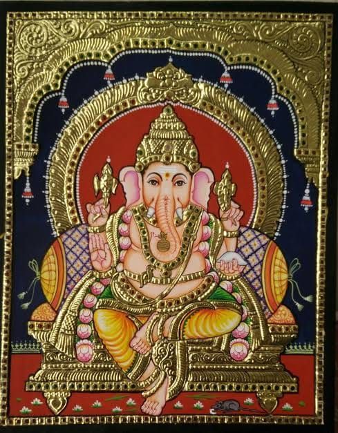 Ganesha Thanjavur Painting