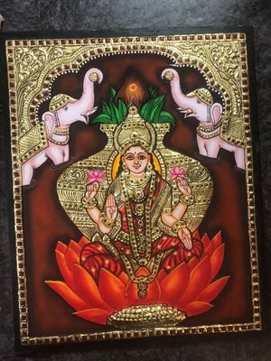 Lakshmi Kalasam Thanjavur Painting