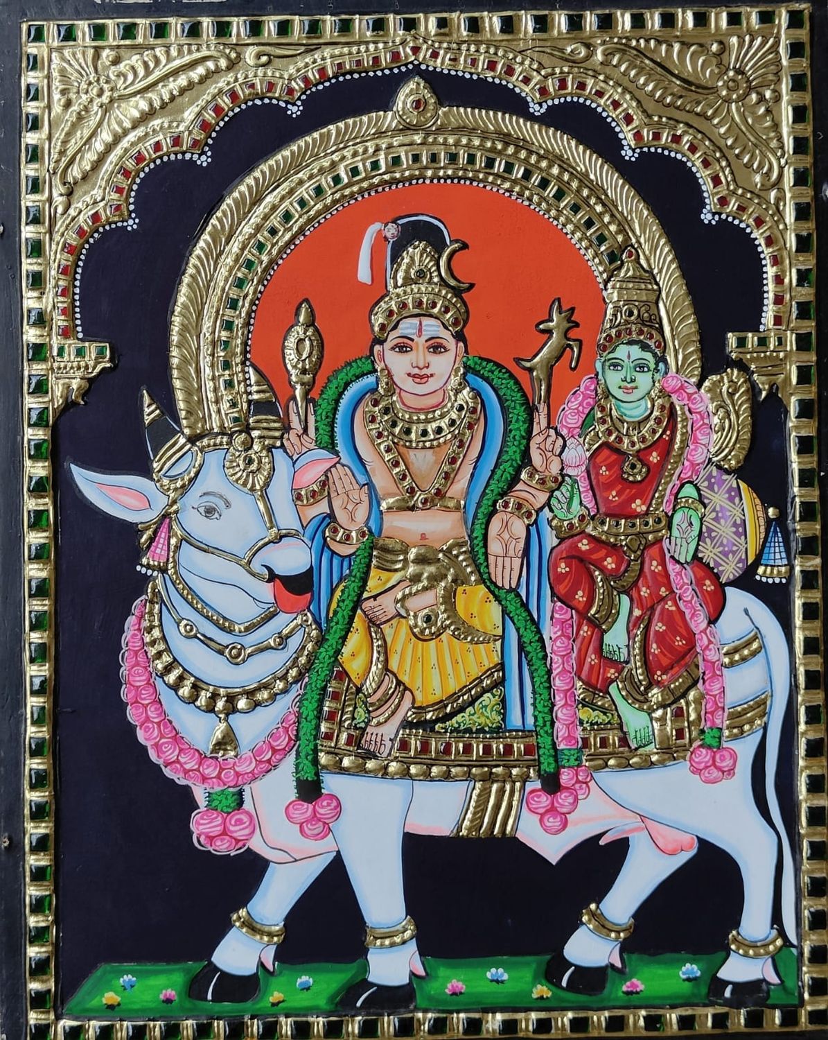 Pradhosha Shivan Thanjavur Painting