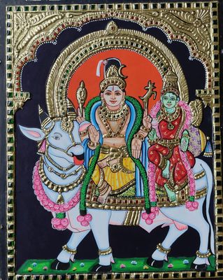 Pradhosha Shivan Thanjavur Painting