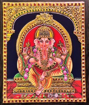 Ganesha Thanjavur Painting
