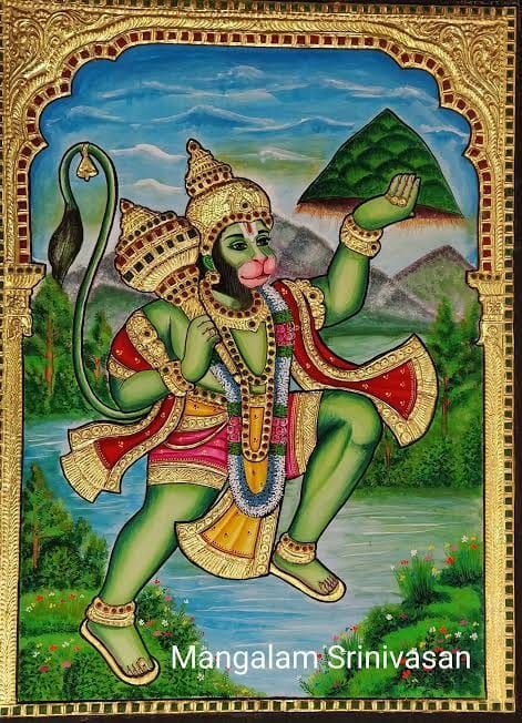 Hanuman Thanjavur Painting