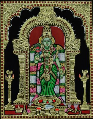 Meenakshi Amman Thanjavur Painting