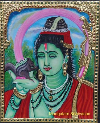 Rama squirrel  Thanjavur Painting