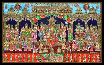 Lalitha Sahasranamam Tanjore Painting