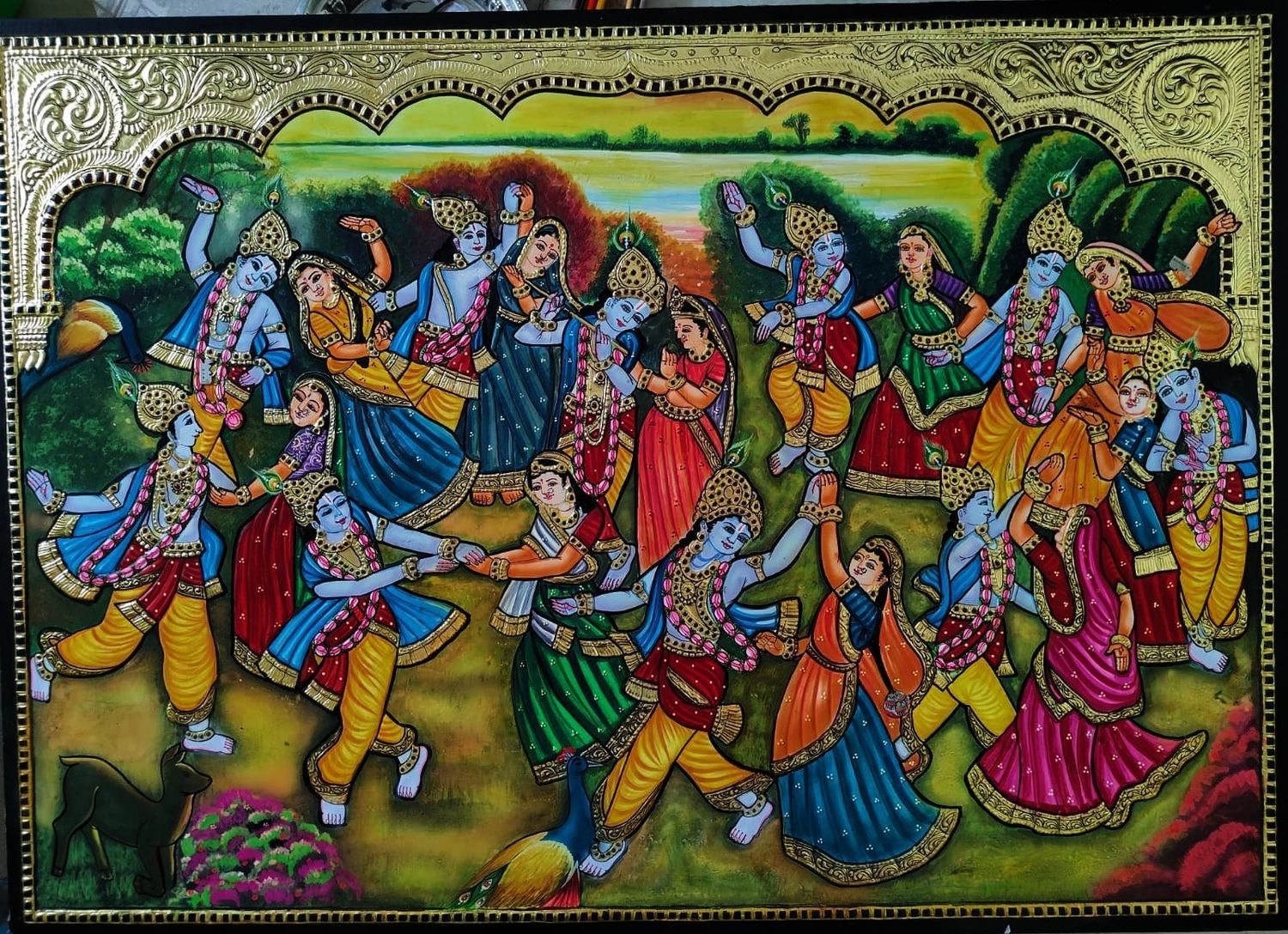 Rasaleela Tanjore Painting