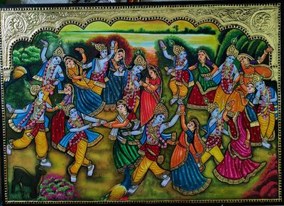Rasaleela Tanjore Painting