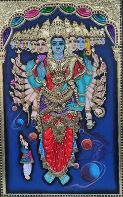 Devi Vishwaroopam Tanjore painting