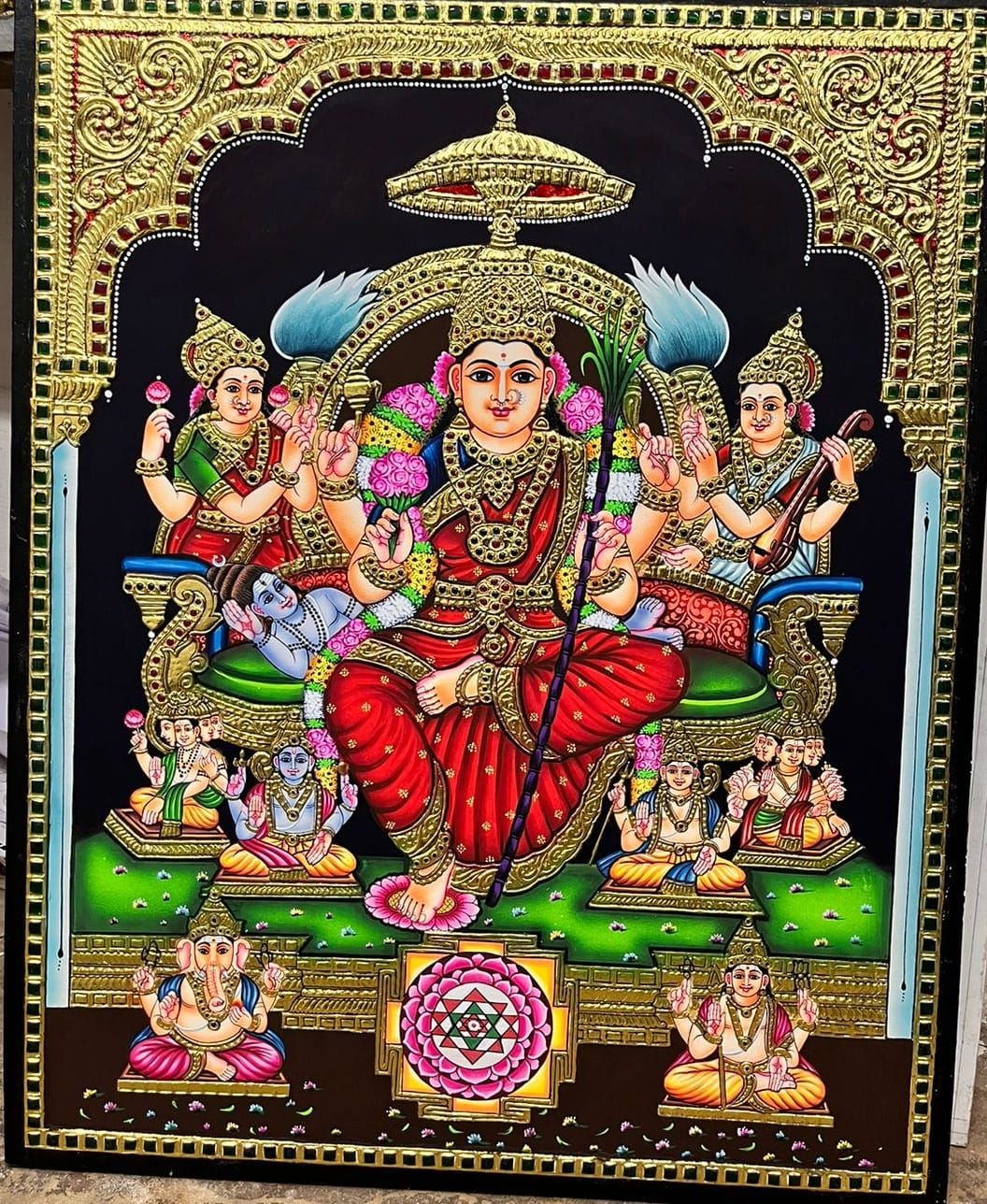 Lalitha Devi Tanjore painting