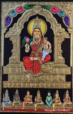 Kathayee Amman Tanjore painting