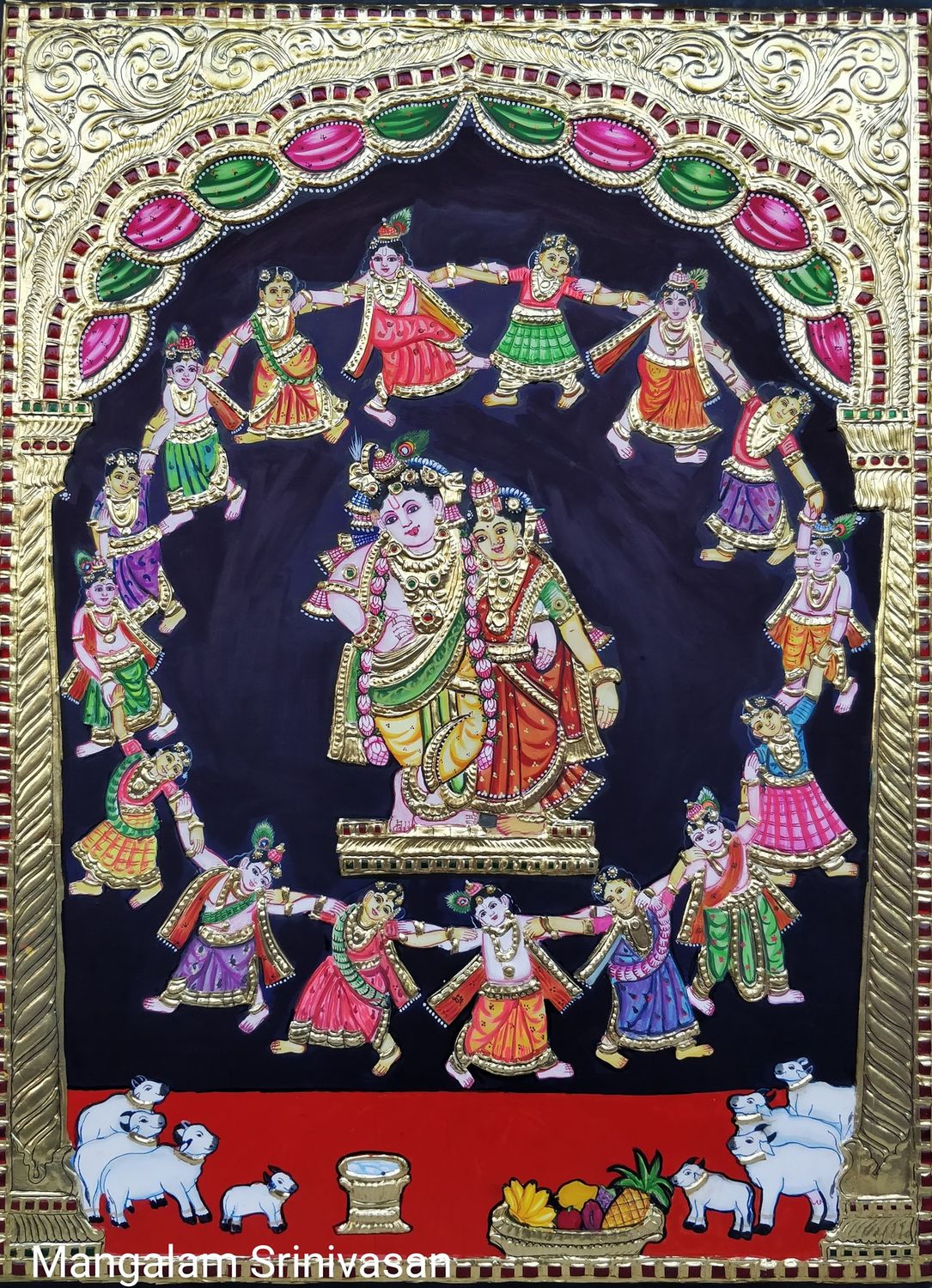 Rasaleela Tanjore painting