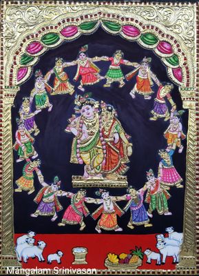 Rasaleela Tanjore painting