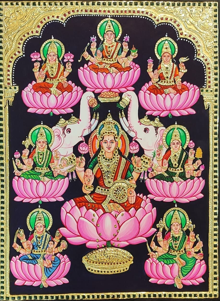 Ashtalakshmi Tanjore painting
