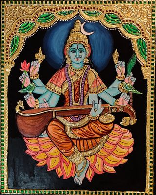 Shamala Devi Tanjore painting