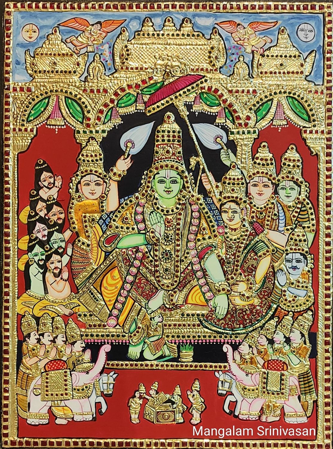 Ram Darbar Tanjore painting