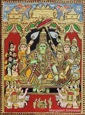 Ram Darbar Tanjore painting