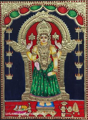 Puttukodu Bagavathi Tanjore painting